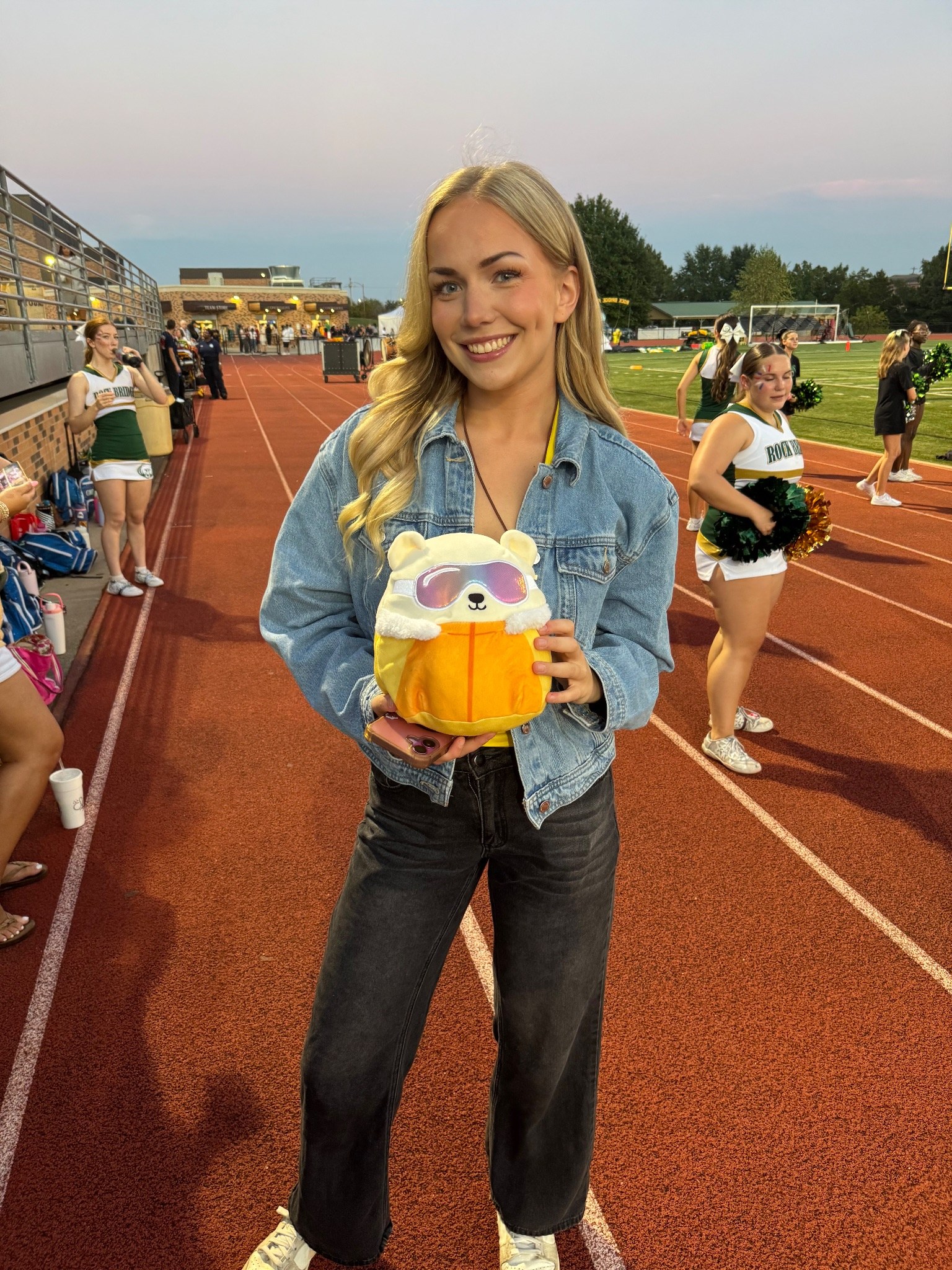 Stuffed animal with Rock Bridge Cheer