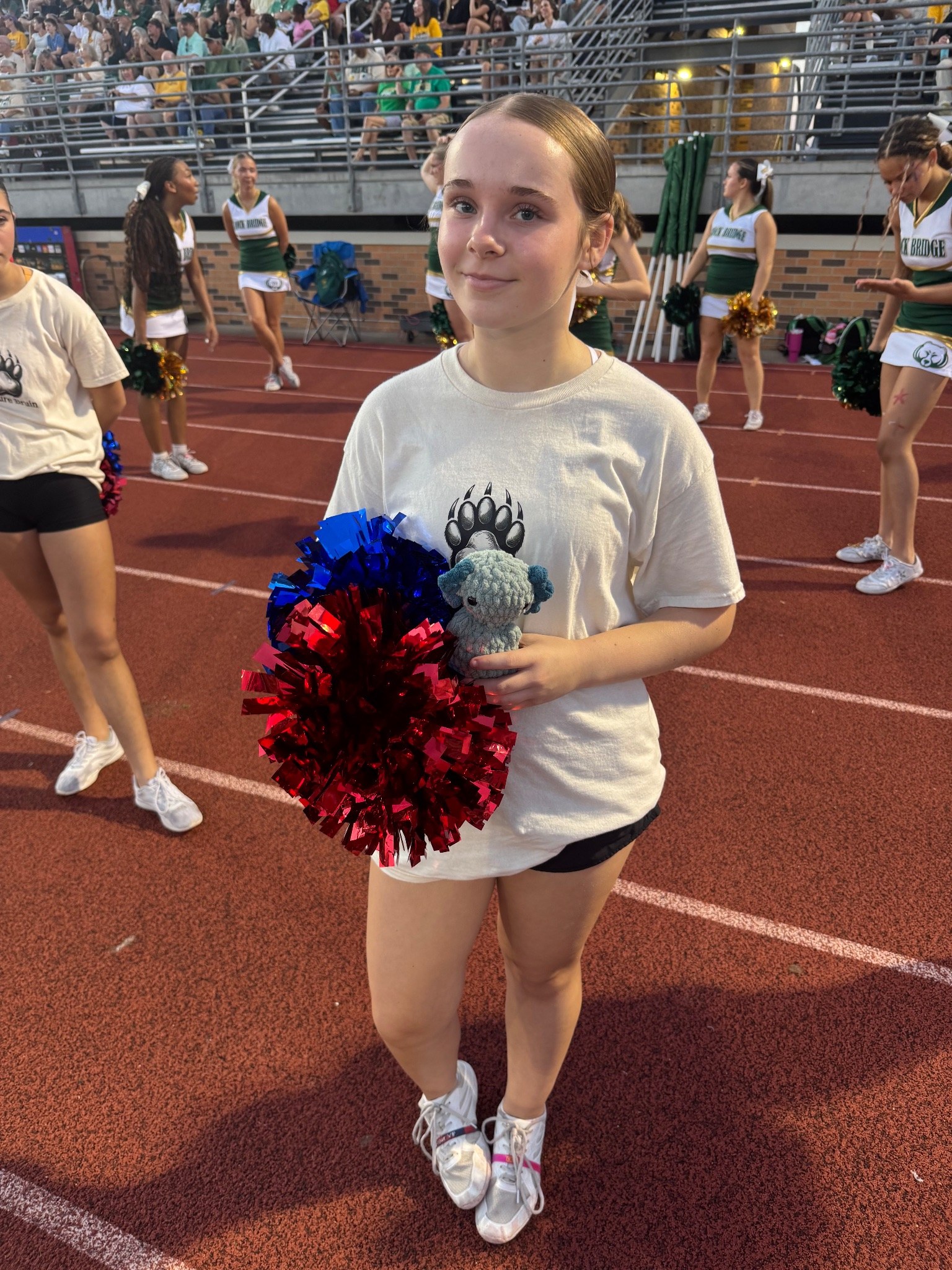 Stuffed animal with Rock Bridge Cheer
