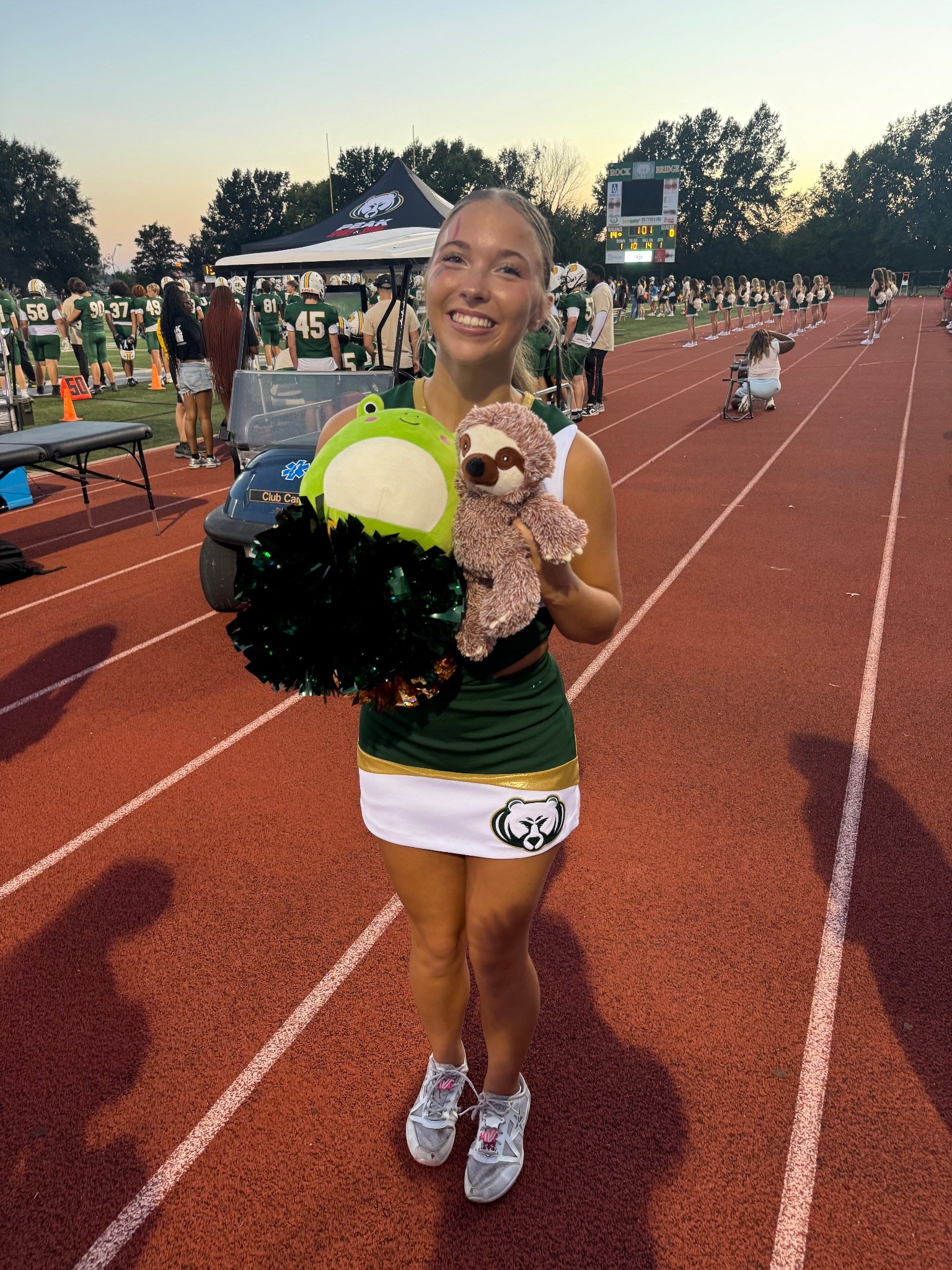 Stuffed animal with Rock Bridge Cheer