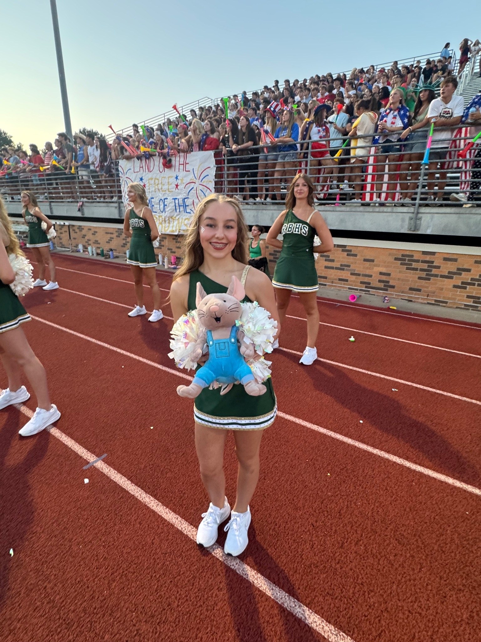 Stuffed animal with Rock Bridge Cheer