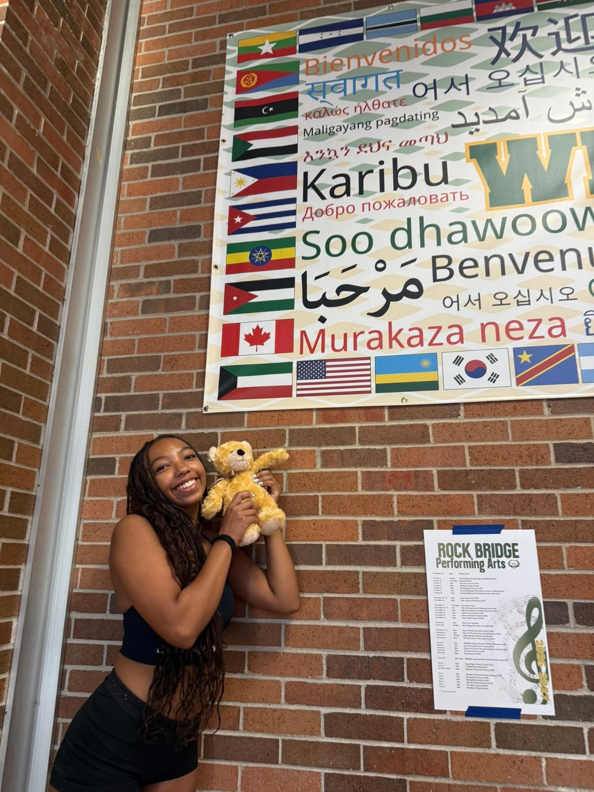 Stuffed animal with Rock Bridge Cheer