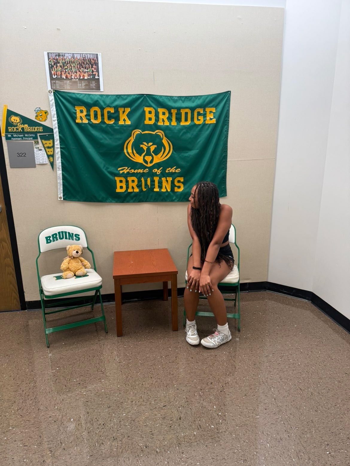 Stuffed animal with Rock Bridge Cheer