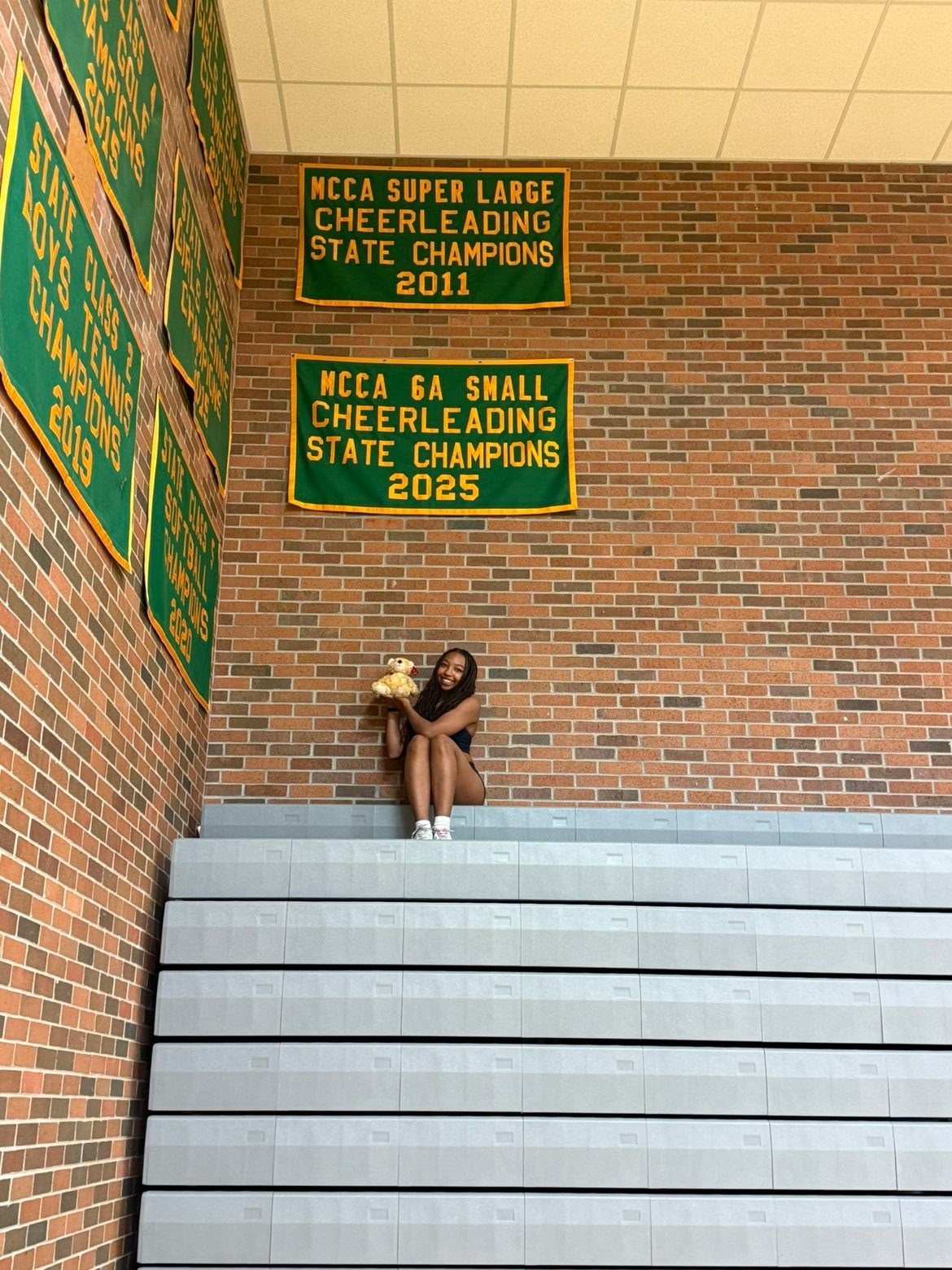 Stuffed animal with Rock Bridge Cheer