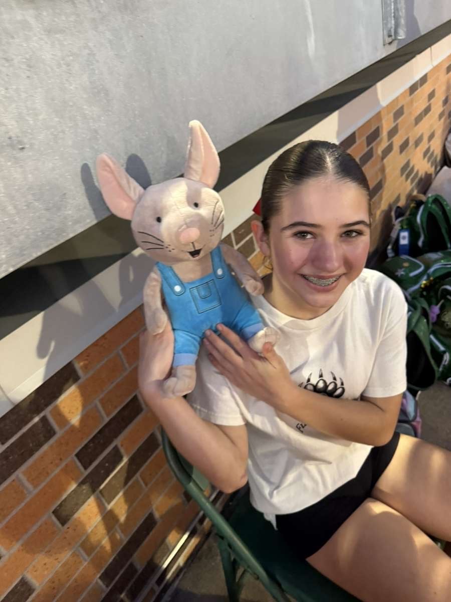 Stuffed animal with Rock Bridge Cheer