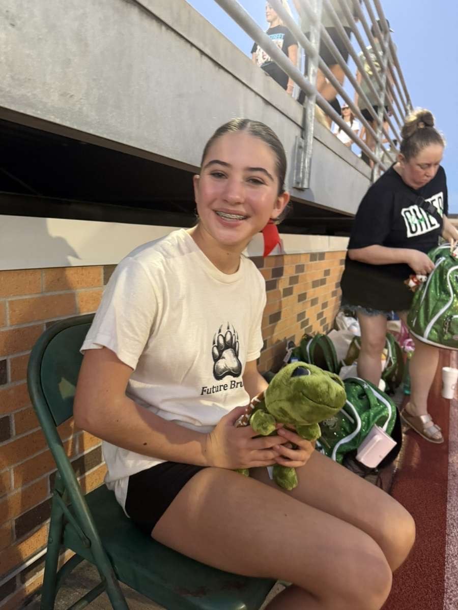 Stuffed animal with Rock Bridge Cheer