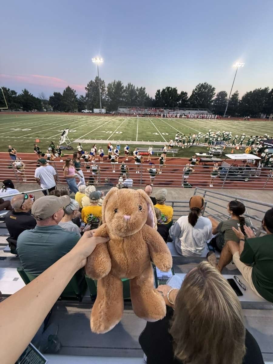 Stuffed animal with Rock Bridge Cheer