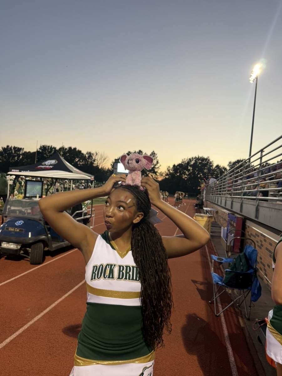Stuffed animal with Rock Bridge Cheer